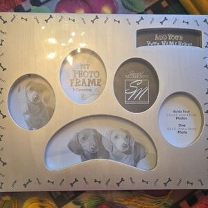 Special Moments Paw-Shaped Dog Photo Frame - Cream